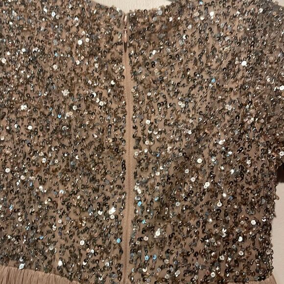 ASOS Maternity- Maya Deluxe Maxi Sequin Short Sleeve Tulle Bottom Dress- Size 4 - Picture 7 of 14